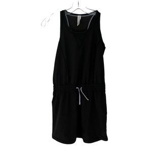 Ivivva Ready Set Goal Black Scoop Neck Drawstring Waist Racerback Dress 12